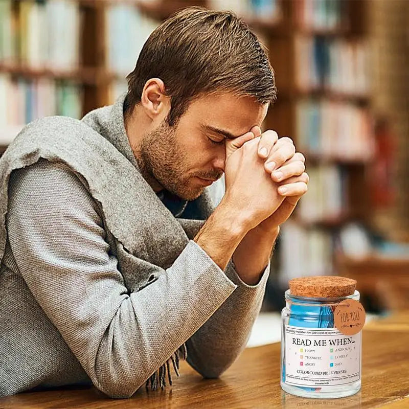 Inspirational Prayer Glass Jar